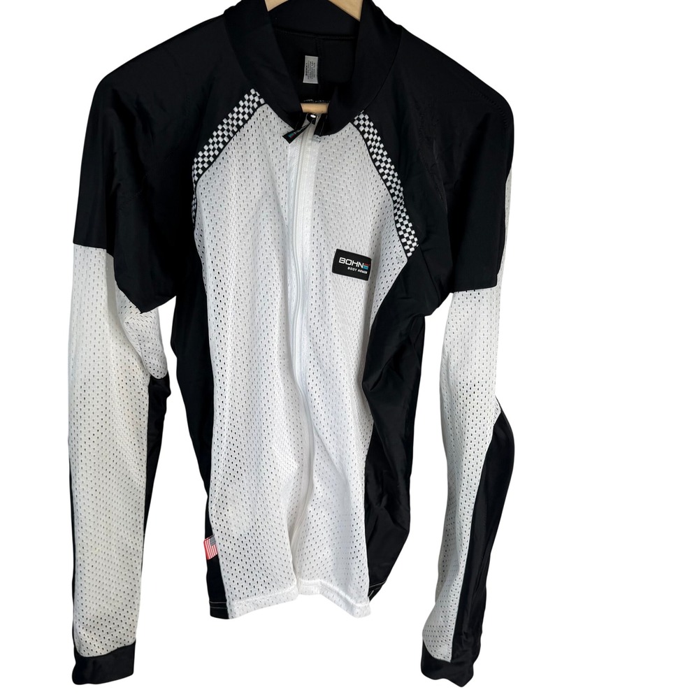 Bohn Body Armor Airflow Mesh Armored Riding Shirt Black White Large Mens